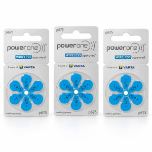 Pilas Auditivas Power One p675 Azul - Pack x18 Unidades