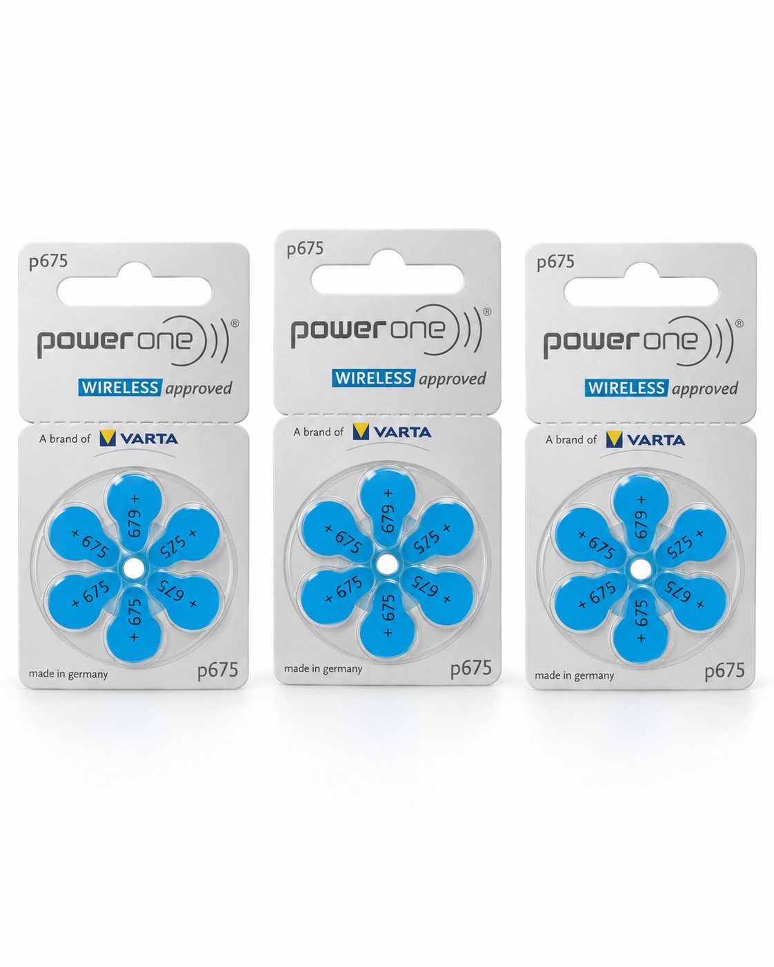 Pilas Auditivas Power One p675 Azul - Pack x18 Unidades