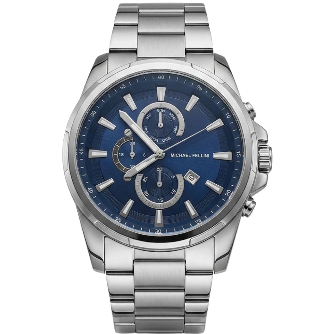 Reloj Michael Fellini 2279-2 original para hombre elegante con pulso metalico y tablero detallado