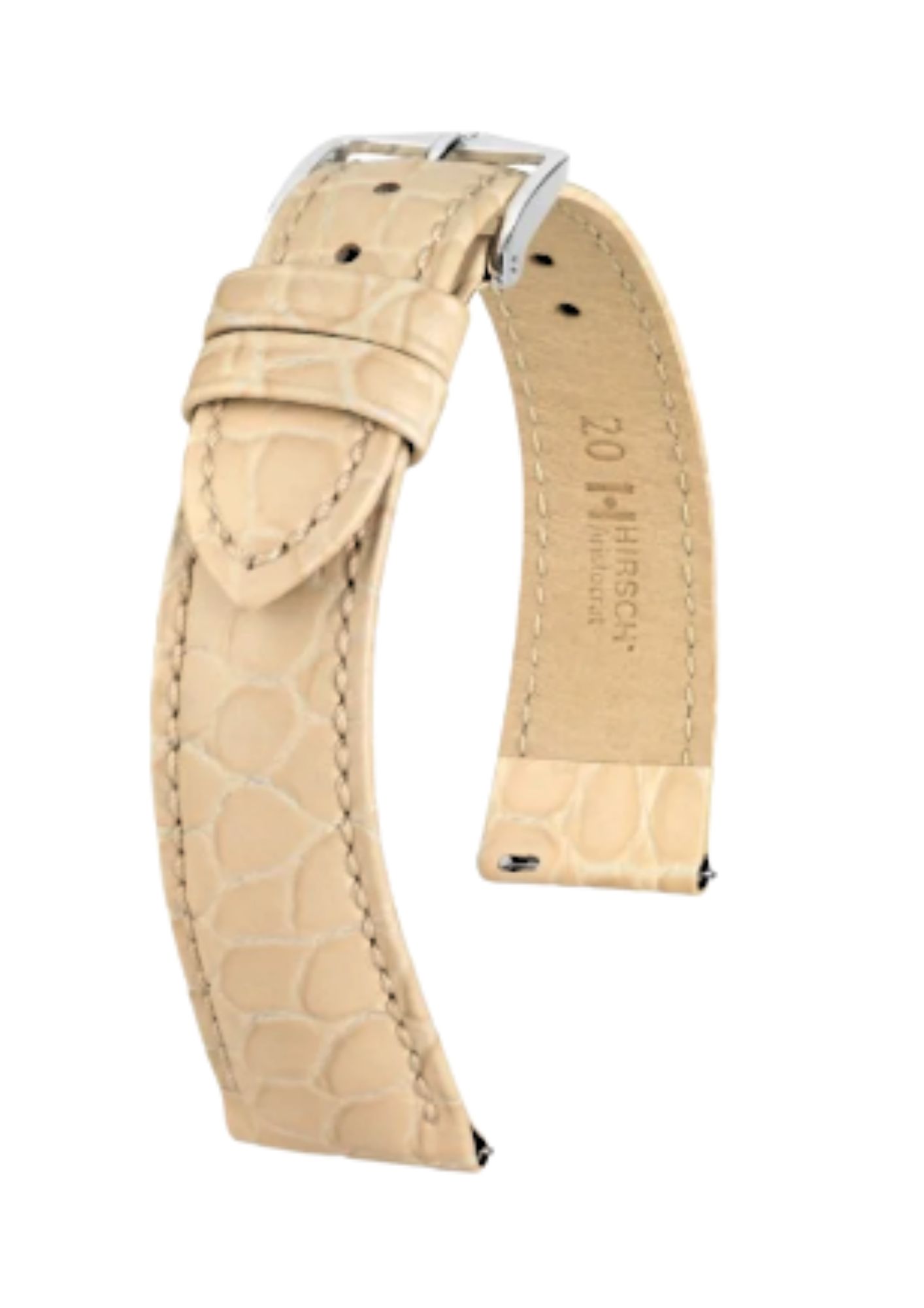 Pulso Hirsch Aristocrat L Cuero Genuino Tipo Cocodrilo para Reloj