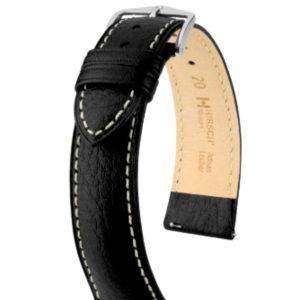 Pulso Hirsch Boston Negro en Cuero Premium para Reloj | Elegancia y Durabilidad
